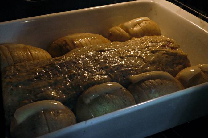lomo al horno con patatas paso 5