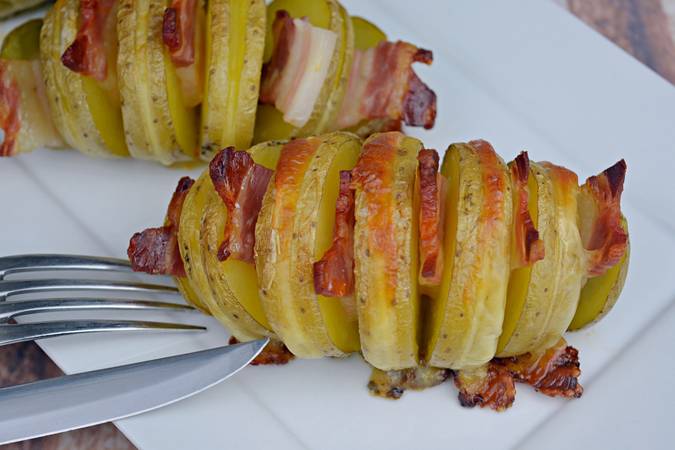 patatas hasselback paso final