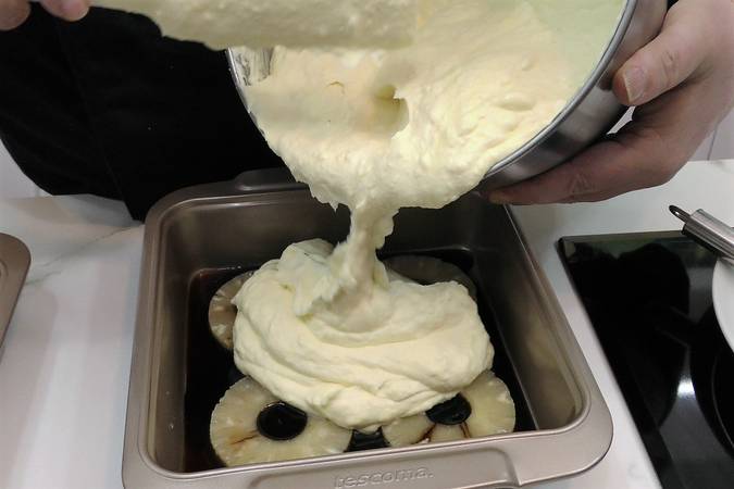 Cómo hacer pastel de piña sin horno paso 5