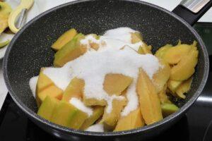 tarta de queso fría con mango paso 5