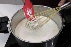 panna cotta de queso paso 1