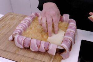 pastel de tortilla con beicon paso 4