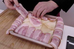 pastel de tortilla con beicon paso 5