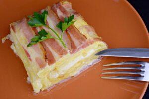 pastel de tortilla con beicon paso 8