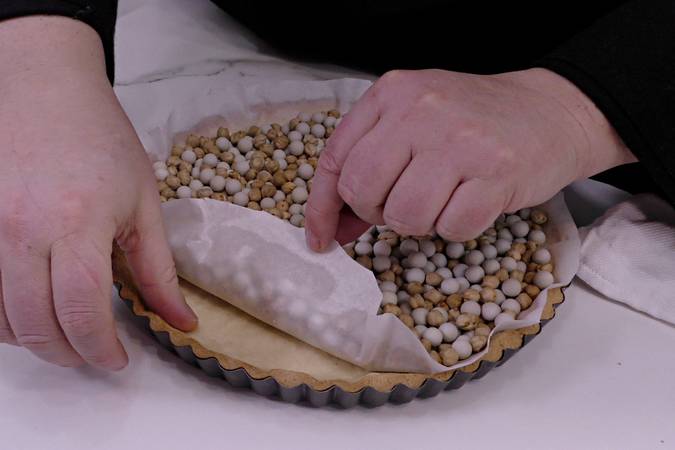 Tarta de melocotón con crema paso 6