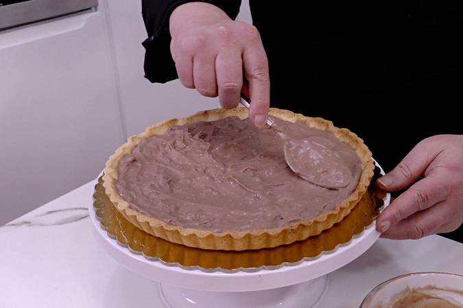 Tarta de melocotón con crema paso 7