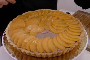 Tarta de melocotón con crema paso 8