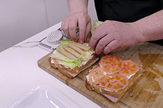sandwich vegetal paso 3