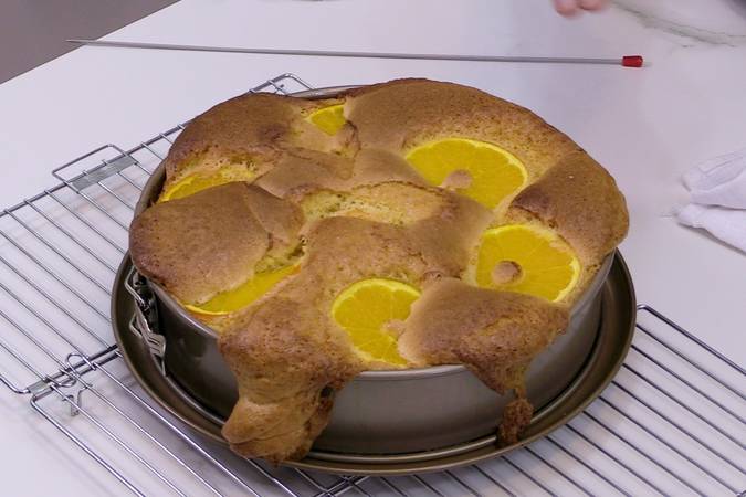 tarta de naranja rellena de chocolate paso 5