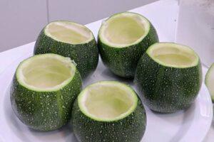 calabacines rellenos de carne paso 5