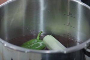 sopa de arroz paso 1