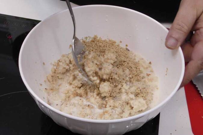 Pudin de queso y nueces paso 2