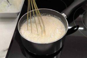 pannacota de chocolate blanco paso 1