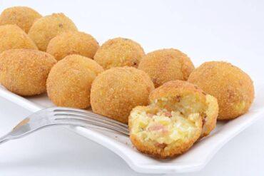 bolas de patata con beicon