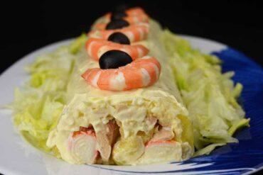 pastel de patata rellena de atun