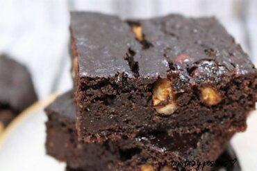 brownie de chocolate con garbanzos