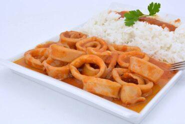 calamares con salsa americana