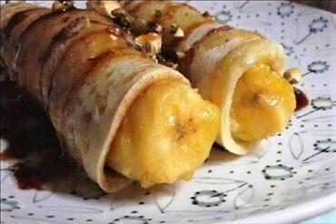 crepes rellenos de plátano