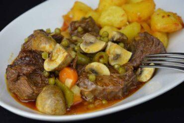 carrilleras de ternera con verduras