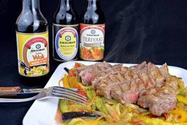 chuleta de ternera con verduras