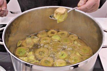 cocer alcachofas en su punto