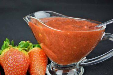 como hacer pure de fresas