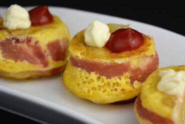 cupcakes de tortilla y beicon