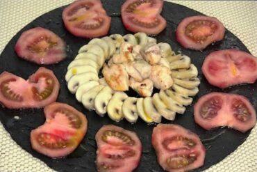 ensalada de pollo y champiñones