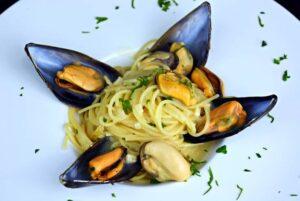 espaguetis con mejillones
