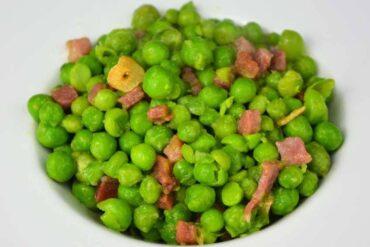 guisantes salteados con jamon