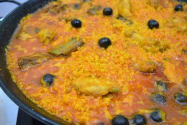 arroz con carne y verduras