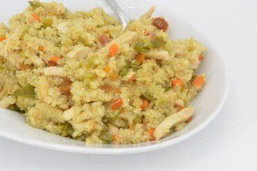 quinoa con verduras y pollo