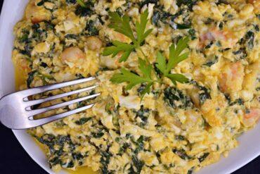 revuelto de espinacas