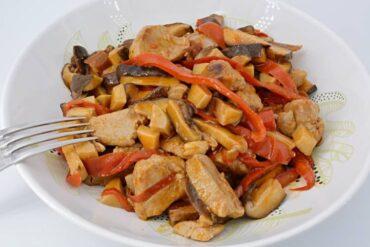 solomillo de cerdo con setas