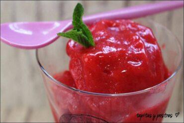 Sorbete de fresas