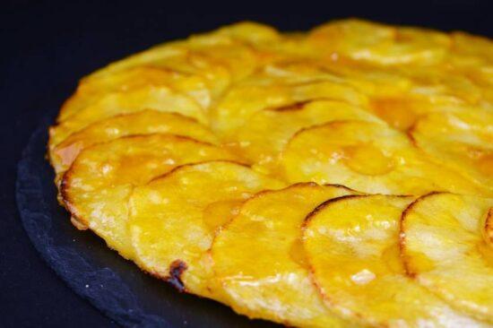 tarta pizza de manzana