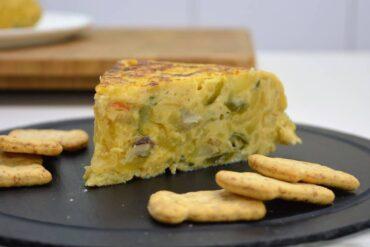 tortilla de patata con pimientos
