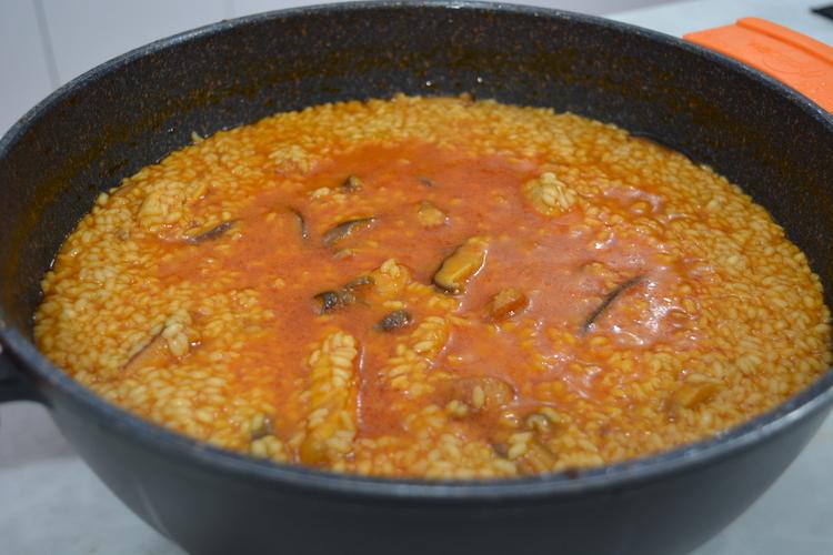Cómo hacer arroz caldoso con pollo y setas