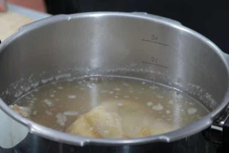 Oreja de cerdo, paso 1