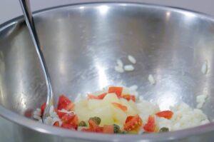 Ensalada de arroz con anchoas Paso 3