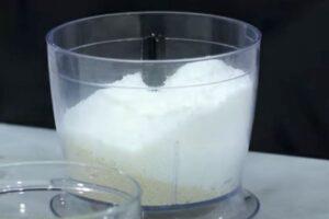 Turrón de coco sin azúcar, paso 1