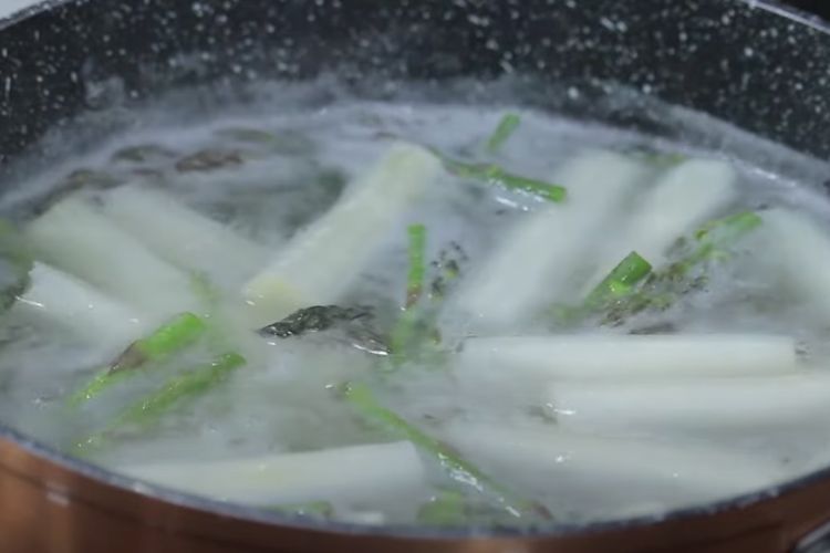 Crema de espárragos, paso 3