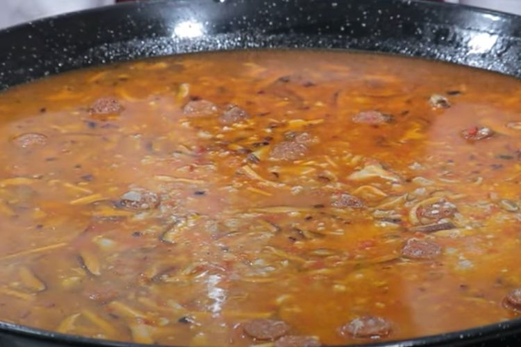 paella de arroz a la riojana paso 3