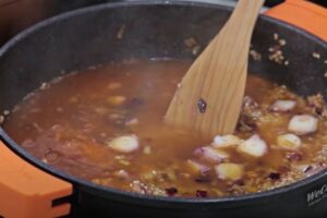 arroz cremoso con pulpo y langostinos paso 5