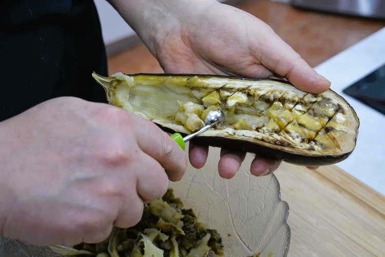 Berenjenas rellenas con pollo paso 3