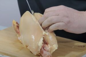 pollo con shanfaina de verduras paso 1