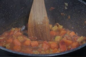 pollo con shanfaina de verduras paso 3