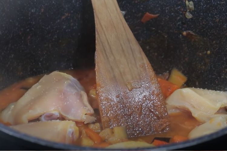 pollo con shanfaina de verduras paso 4