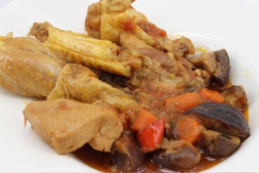 pollo con shanfaina de verduras portada