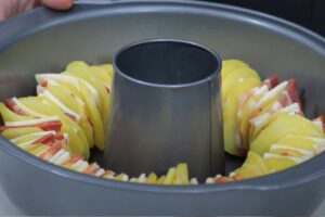 ratatouille de patatas, beicon y queso paso 2